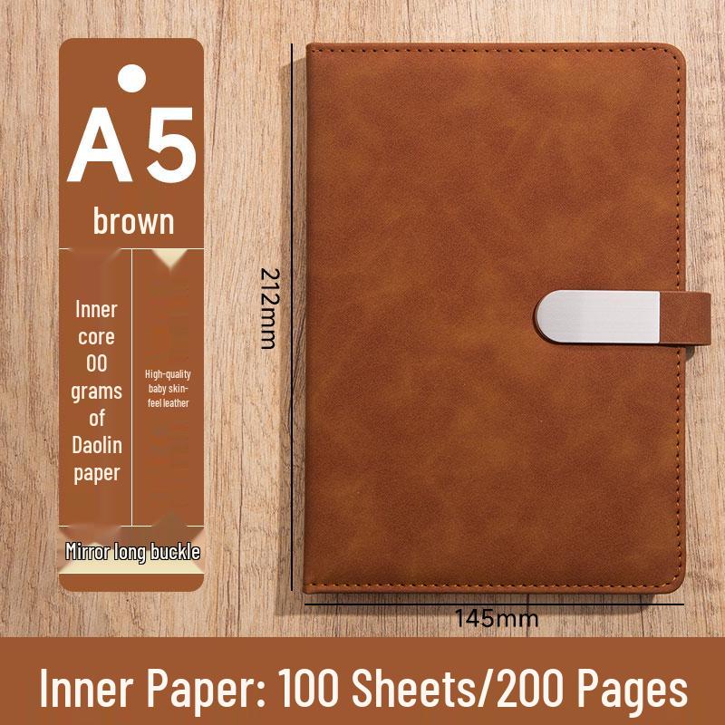 Personalized A5 Soft Leather Notebooks with Logo Printing: Custom Covers & Pages for Office Use