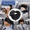Blackout Head Strap with Eye Mask Soft Travel Pillow for Airplanes 3D Sleep Eye Mask  Long Flight