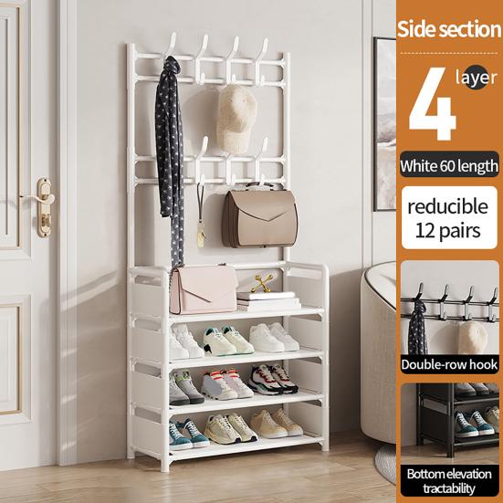 Multi-Layer Shoe Rack Doorway Clothes Hanger High Stability Simple Installation Shoes Shelf