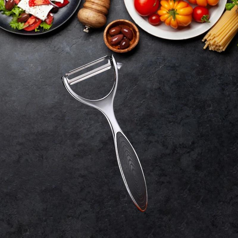 WXCOO Edelstahl Küchen Obstmesser Gemüse schäler 2-in-1 Flaschenöffner Obstschäler zum Schälen von Kartoffeln Kürbissen Schäler