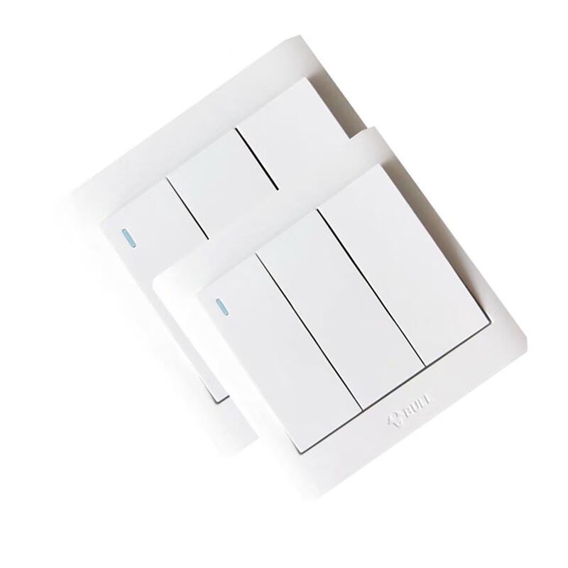 BULL 10A Wall Switch Socket Panel with Fluorescent Switch
