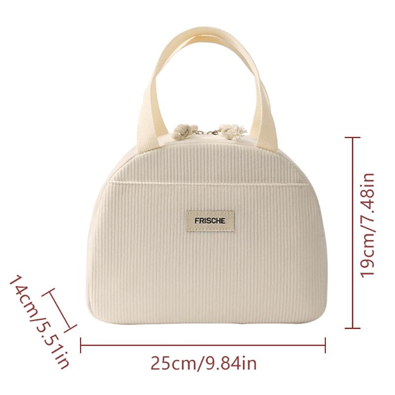 

Милая цветочная вельветовая сумка для ланча, термоизоляционная коробка для бенто, большая вместительная сумка для ланча, сумка для работы, школы, пикника A1