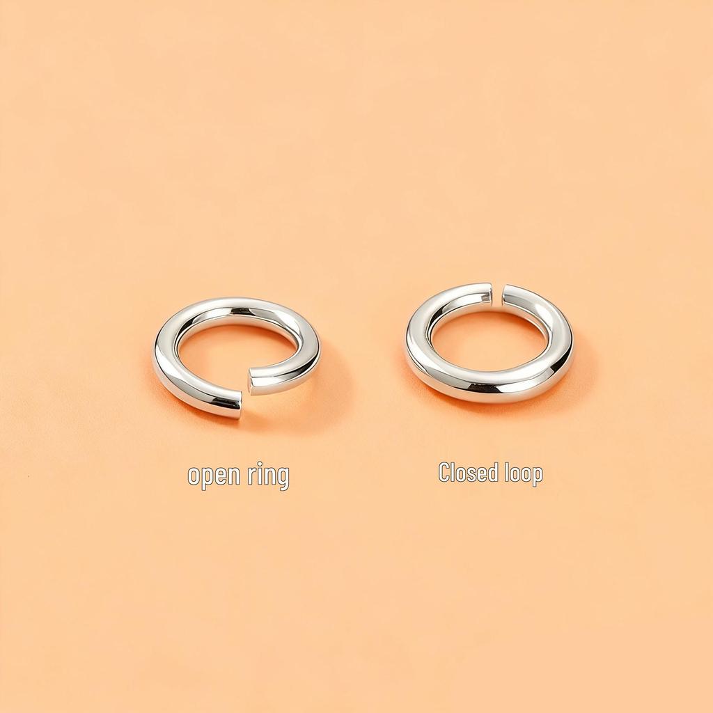 S925 Sterling Silver Jump Rings: Open, Closed, Round Connectors for DIY Jewelry and Bracelet Making