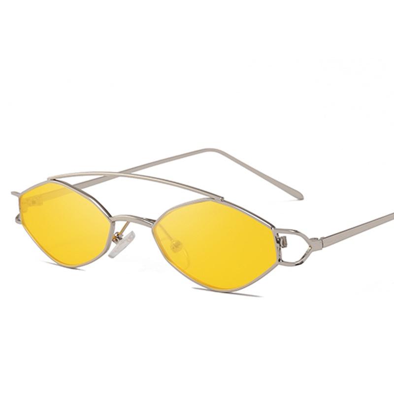Timeless Women Vintage Sunglasses With Retro Small Metal Frame And Pc Lenses