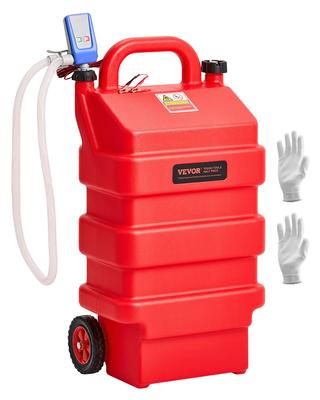 Kraftstoffbehälter, 16 Gallonen, Tragbarer Kraftstofftank mit 12V DC 2,5 GPM Elektrischer Kraftstoffförderpumpe, 4 ft Förderschlauch & Automatischer Stopp-Sensor-Zapfhahn