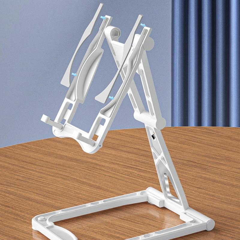 Phone Holder Built in Wireless Charging Slot Height Adjustable Stand for Phone 16 15 14 Tabletop Support Cradle