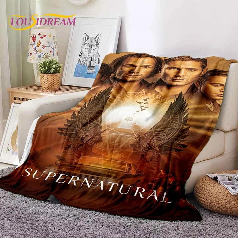 3D Latest Supernatural Dean Sam Soft Flannel Blankets,Throw Blanket Comfortable Blanket for Picnic Beds Sofa Home Bedroom Gift