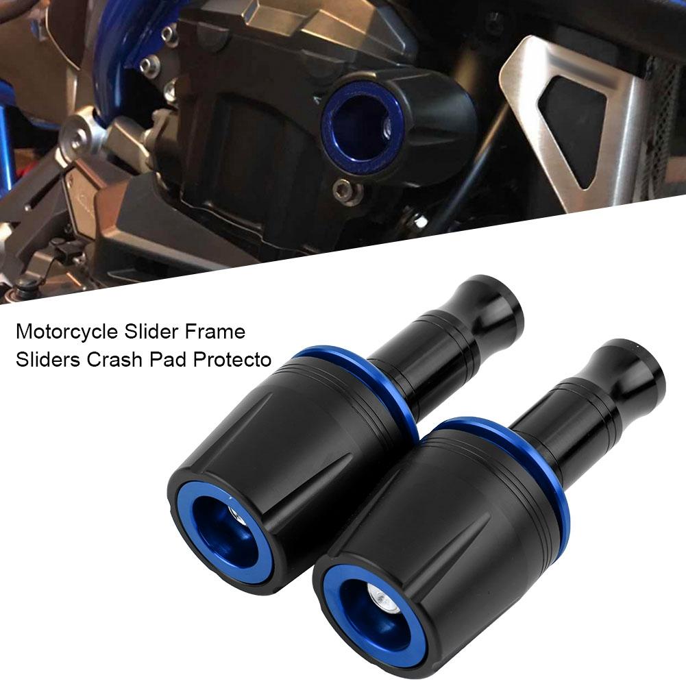 Universal Slider Frame Sliders Crash Pad Protector 10mm Screw for Kawasaki Z125 Yamaha (Blue)