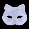 Anime Foxes Mask Japanese Cosplay Rave Håndmalt Anime Demon Slayer Half Face Cat Masks Halloween Dress Up Festival rekvisita