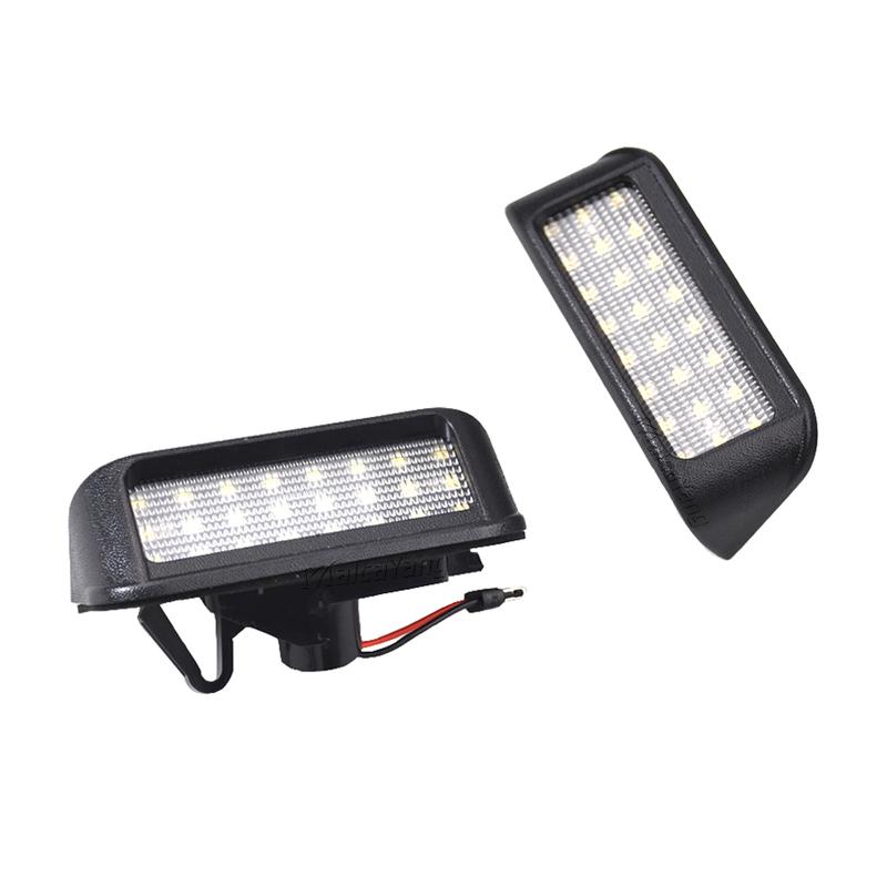 2pcs No Error LED License Number Plate Light For Fiat Scudo Toyota Proace Verso Peugeot Ranch Rifter Traveller Partner Expert