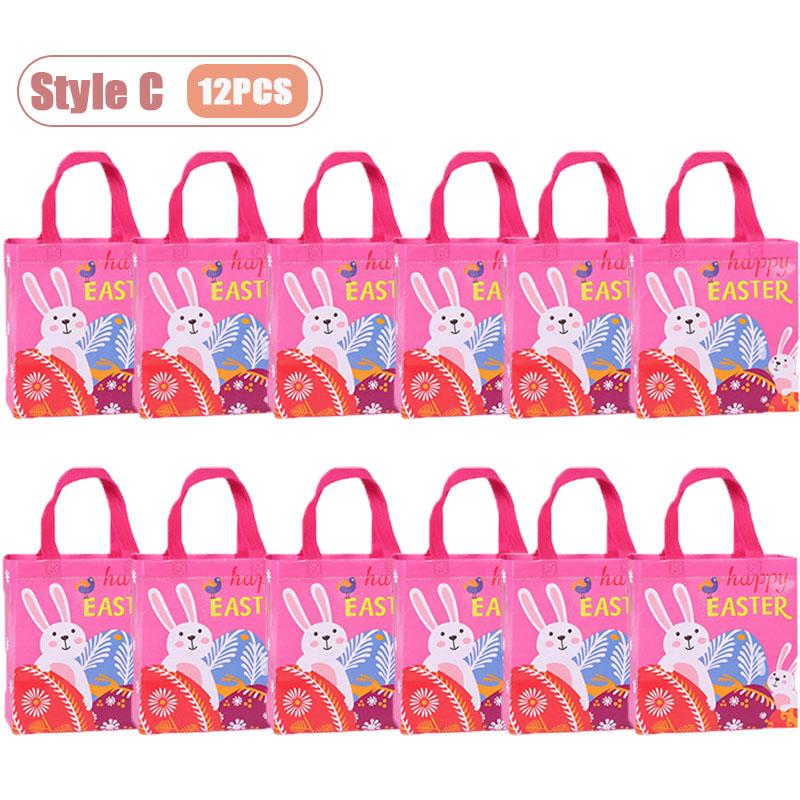 4-40PCS Easter Themed Non Woven Bags Collection Holiday Gift Bags Valentines Party Packaging Shopping Tote Waterproof Decor