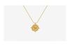 European Style Geometric Pendant Necklace for Women, 18K Gold-Plated Titanium Steel, Simple and Elegant Design.