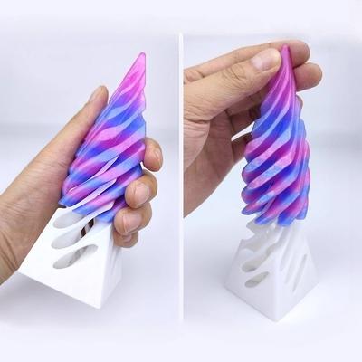 3D Printed Helix Screw Rotating Toys Stress Reducing Tool Pyramid Passthrough Sculpture Spiral Cone Ornaments Home Decoration