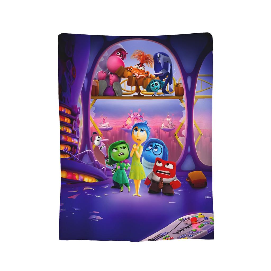 Inside Out Wool Blanket Cartoon Action Comedy Funny Throw Blankets for  Sofa Bedding Lounge 125*100cm Rug Piece,