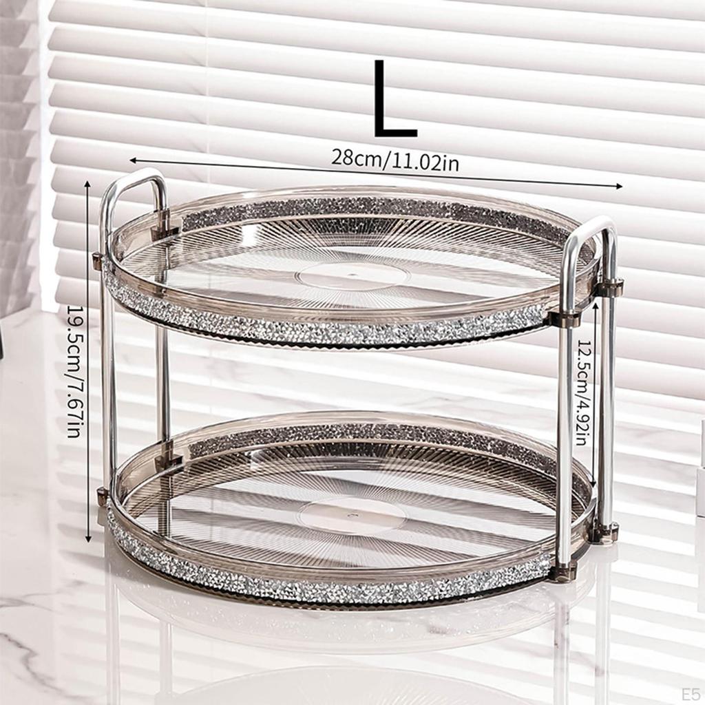 With Handles, European Style Serving Tray, Makeup Round Creative Storage Trays, Perfume