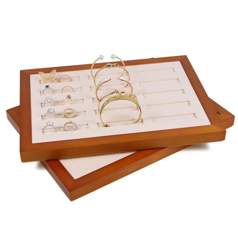 Schmucktablett Ring Ohrringe Display Requisiten Anhänger Armband Organizer Schaukasten Tablett Halskette Schmuck Aufbewahrung Display für Juwelier Ornamente Accessoires