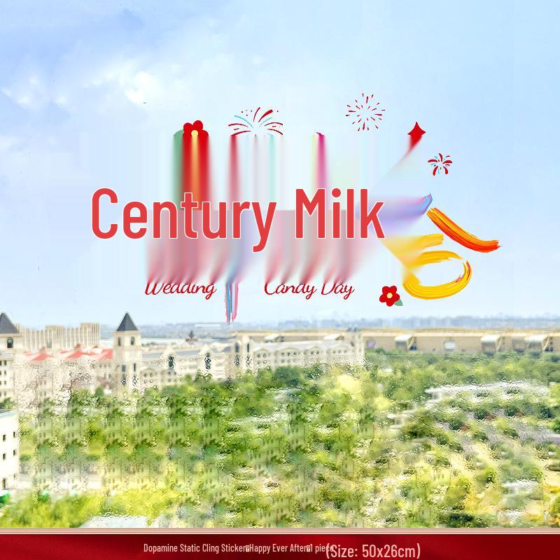 Rainbow Xi Character Wedding Decal - Static Cling Sticker for Windows and Cars No specifications