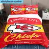 Kansas City Chiefs Pattern 3PCS Bedding Set 2D Printing (Includes 1 Duvet Cover + 2 Pillowcases Coreless), Bedroom decor,Fan Gift