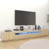 Vidaxl TV-Schrank mit LED-Beleuchtung, Sonoma-Eiche, 260 x 35 x 40 cm