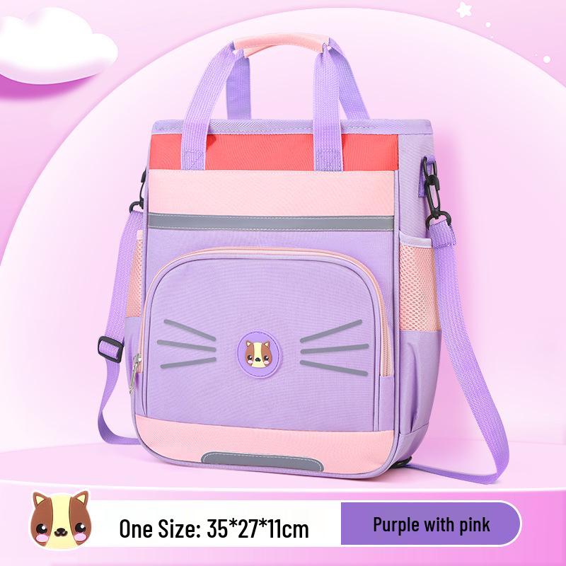 

Хи Школа Холщовая сумка-тоут большой вместимости для студентов фиолетовый