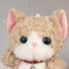 Cute Bell Cat Plush Keychain Adorable Curly Hair Kitten Stuffed Toy Soft Bag Hanging Pendant for Party Favors Souvenir