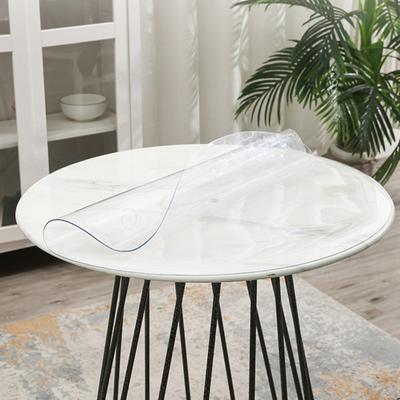 Transparent Dining Table Mat Thickened Visible Round Table Protector Oilproof Non-Slip Heat Resistant Waterproof Table Pad for Coffee Table