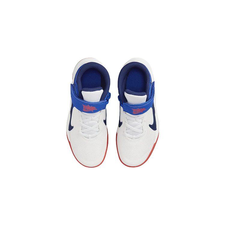 Nike Team Hustle D 10 Flyease Mid top Children's Basketball Shoes Gray Blue Children Aged 3 7 Years Old DD7302-103