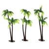 3Pcs Plastic Coconut Palm Tree Miniature Micro Landscape Supplies Bonsai Craft Garden Decoration Tiny Palm Tree Fairy Garden