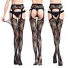 Women's Sexy Fishnet Lingerie: One-Piece Hollow Out Garter Jacquard Leggings Stockings 6057