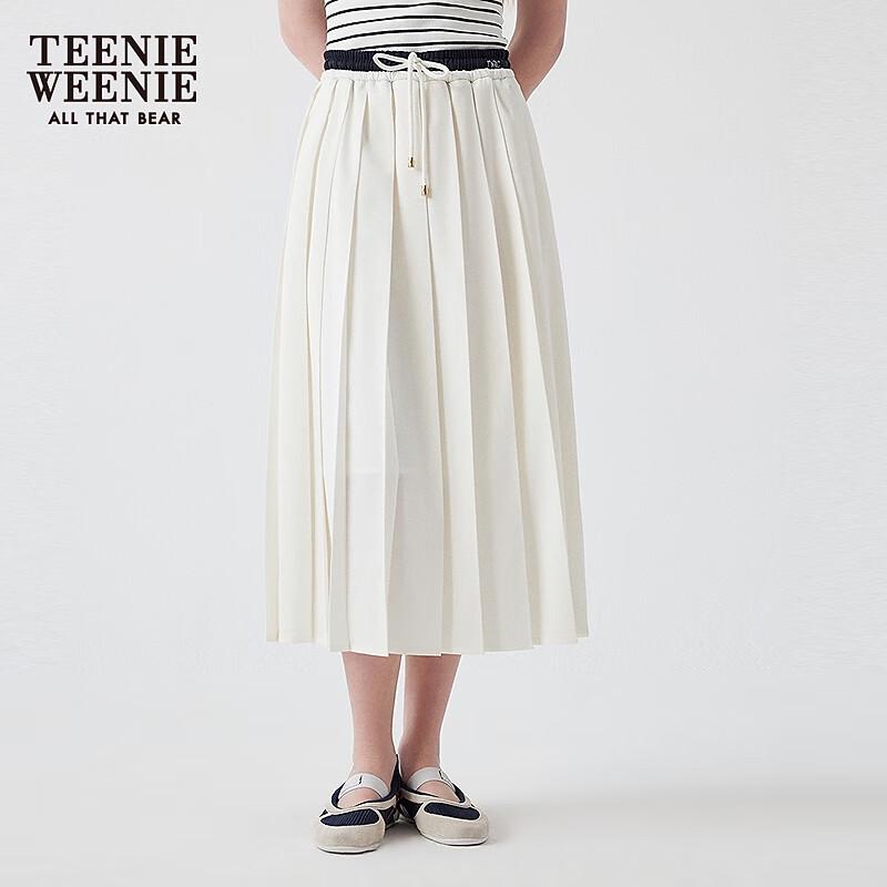 Teenie Weenie Contrast Pleated A-Line Skirt