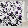 Plain White Cat Fabric Shower Curtain for Girls Cute Kitten Shower Curtain Pet Kitten Bathroom Shower Curtain Sets for Kids Boys