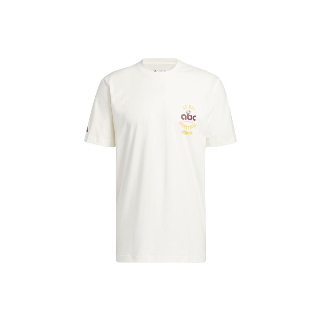 Adidas Camp Story Print Basketball Short Sleeve T-Shirt Men Tops White IM4610