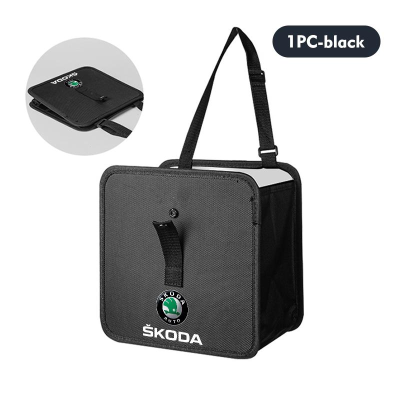 

For Skoda Leather Car Seat Middle Storage Bag Handbag Back Seat Storage Bag Organizer Hanging Bag Kamiq Karoq Octavia 2 3 Rapid