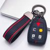 Silicone Key Fob Cover with Keychain for Volvo XC90 XC70 XC60 S80 S60 V70 V50 C30 This Soft Protective Key Case Fits 5 Button Smart Remote Keys It