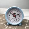 Mini Children's Alarm Clock with Light Bedside Clock Round Cartoon Clock Simple Bedside Clock 119B Green Blue