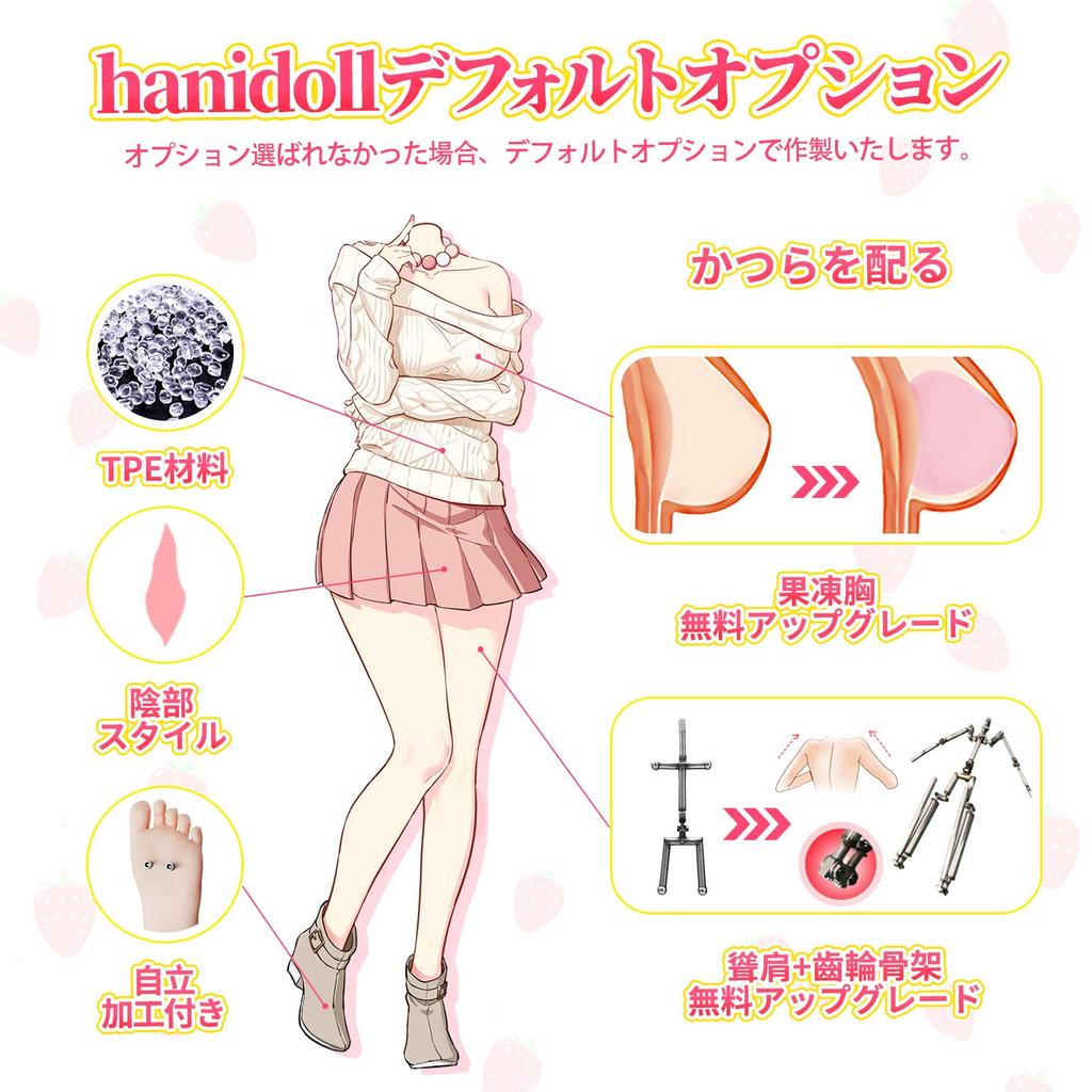 Body Only HANIDOLL Love Doll Sketch Model COSPLAY M16 Screw Type TPE Doll Jelly Chest Shoulder Movement Increased Skeleton Real Doll (Large Chest,