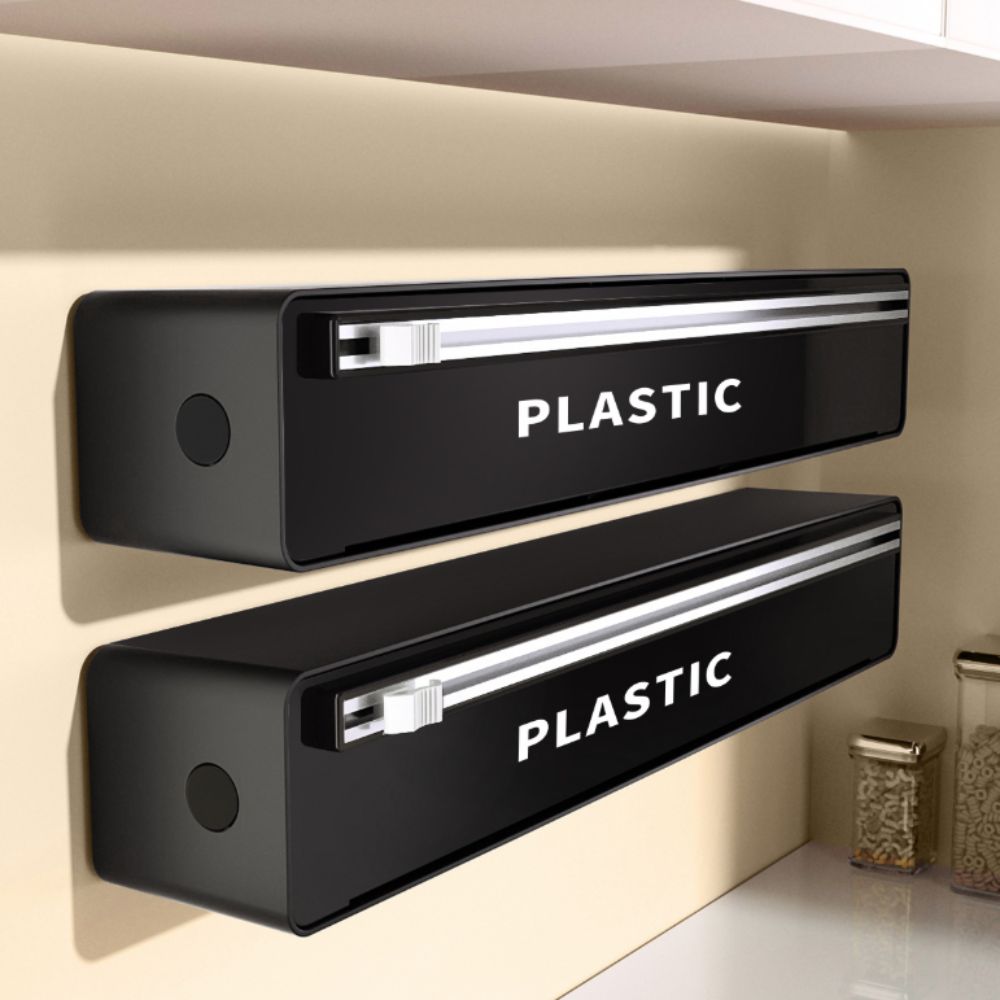 Magnetic/Suction Cup Cling Film Cutting Box Plastic Stretch Film Cutter  Baking Paper