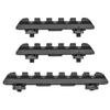 Ryohin Buhin M-LOK DYTAC 20mm Rail Sections, Polymer-Reinforced Resin, Set of 3 (2 x 5-Slot, 1 x 7-Slot)