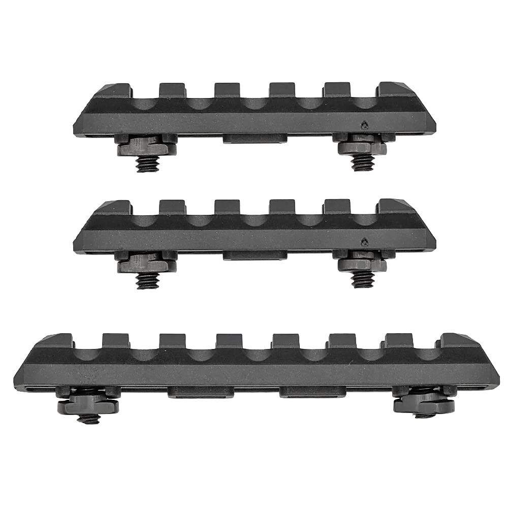 Secțiuni șină Ryohin Buhin M-LOK DYTAC 20mm, Rășină armată cu polimeri, Set de 3 (2 x 5 sloturi, 1 x 7 sloturi)