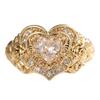 New micro-inlaid flower zircon ring Cool and minimalist style full-diamond heart ring jewelry
