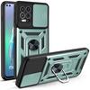 Ochranné pouzdro Armor Shockproof pro Motorola Moto G100 G200 na čočku fotoaparátu telefonu Ochranný magnetický držák do auta Ring Case Kryt