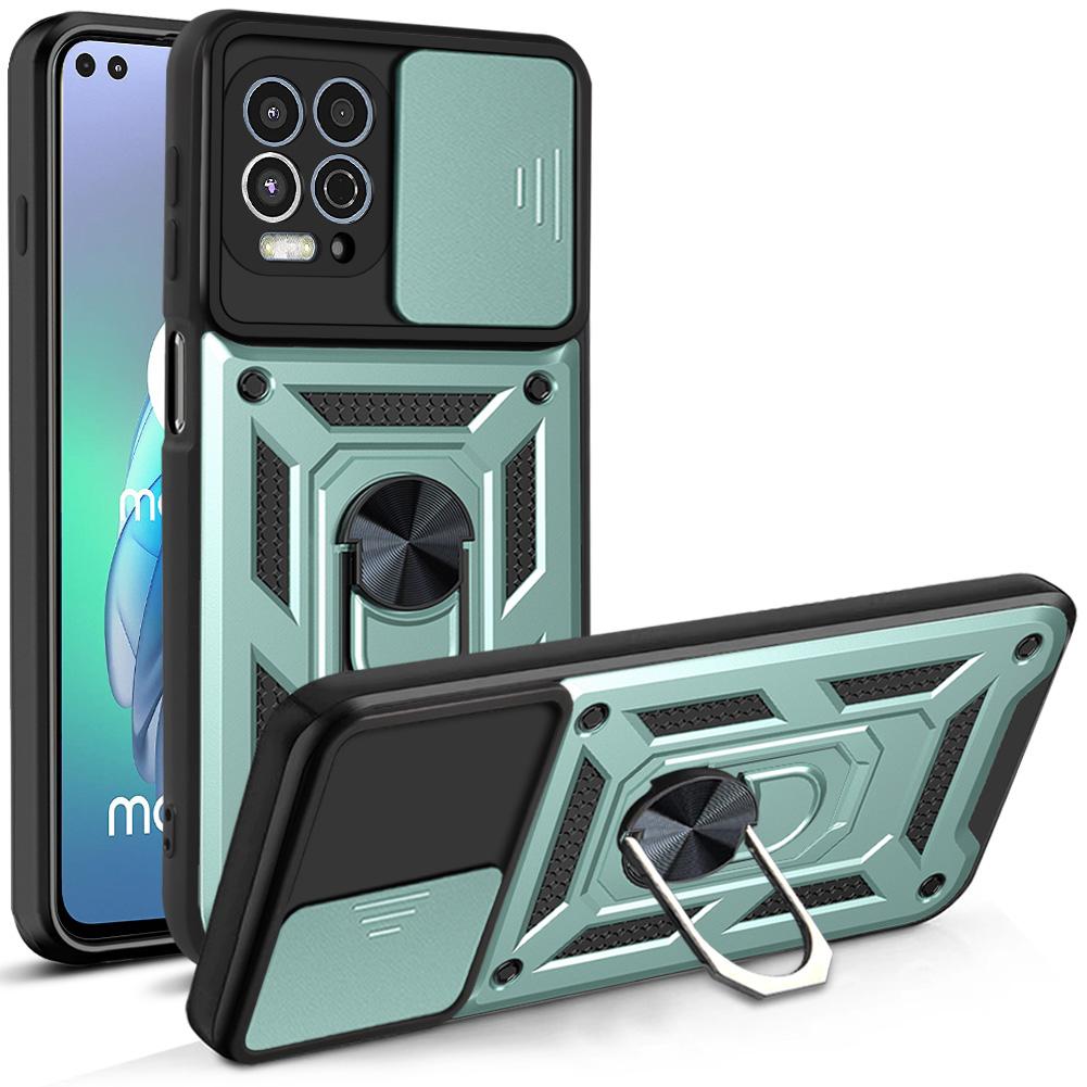 Ochranné pouzdro Armor Shockproof pro Motorola Moto G100 G200 na čočku fotoaparátu telefonu Ochranný magnetický držák do auta Ring Case Kryt
