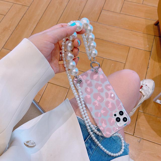 

Новый жемчужный браслет-ремешок Aurora Leopard, мягкий силиконовый чехол для телефона для Iphone 12 Pro Max 7 8 Plus X Xs Xr 11 Se 2, мини-сексуальный чехол for iphone XS MAX