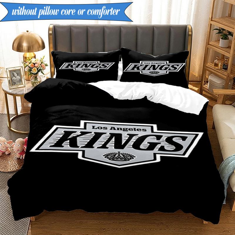 3PCS Los Angeles ice hockey Bedding Set,Including 1pc Duvet Cover And 2pcs Pillowcases Perfect for Bedroom, Dormitory, Fan Christmas gift