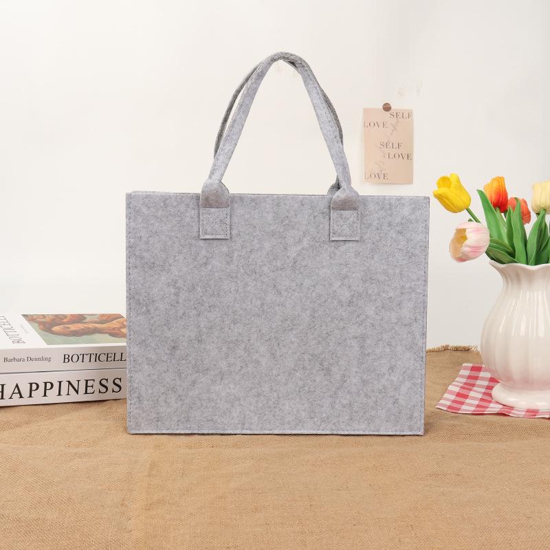 Custom Logo Felt Tote Bag - Large Capacity, Commute-Friendly, Xiaohongshu Style