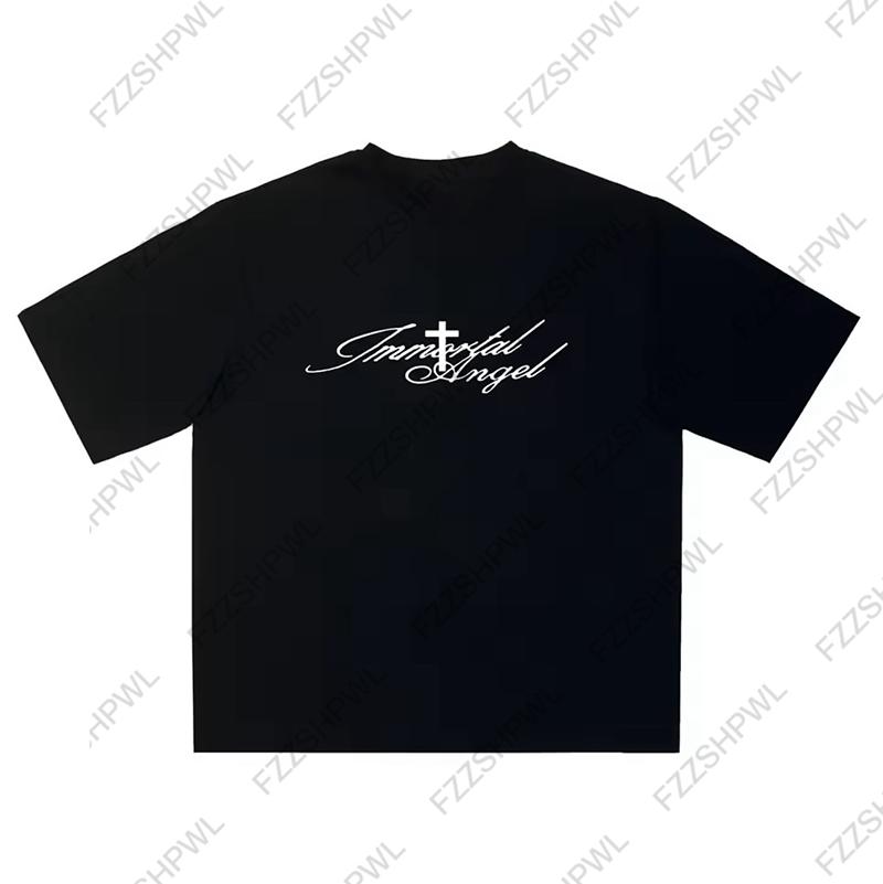 High street Subculture Y2K Cotton Tshirt Harajuku Letter Print Rock Gothic Short Sleeve Tshirt Oversized Punk Top Hip Hop Tee