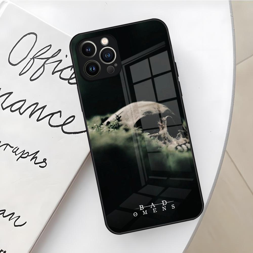 Music Bad Omens Design Phone Case for Iphone 17 16 Air 15 14 12 11 13 Pro Max Mini X Xr Xs Se Puls glass Cover