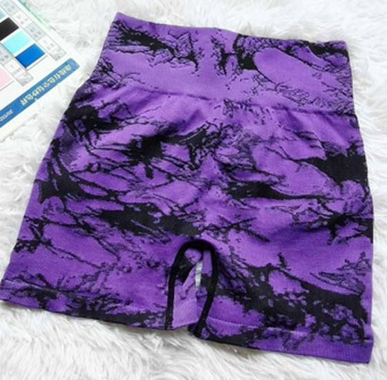

Бесшовные быстросохнущие жаккардовые шорты для йоги и бега с эффектом «персиковых ягодиц» Medium фиолетовый
