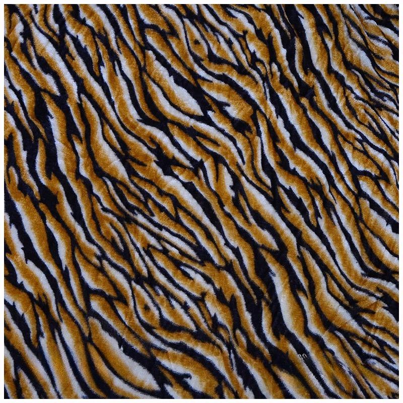 100x150cm Gold Velvet Animal Print Fabric Tiger Leopard Zebra Print Sofa Toy Fabric Performance Clothing Fabric
