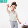 Little Yinman Girls' Cartoon Print Short Sleeve T-Shirt